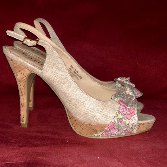 Rampage sling back peep toe heels - Picture 1 of 4